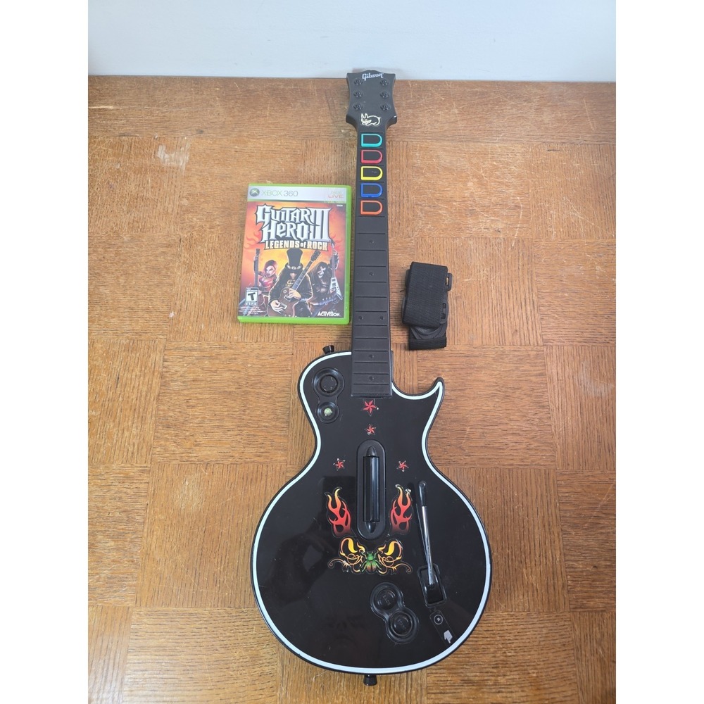 RedOctane Guitar Hero Les Paul Wireless Controller  Xbox 360 - Tested READ DESC